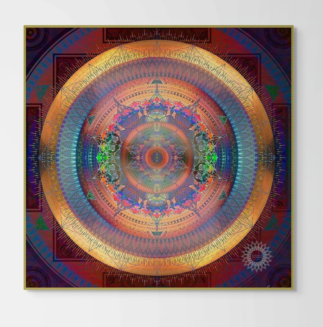 Luminous Mandala Art Print, Sacred Geometry Wall Piece, Spiritual ...
