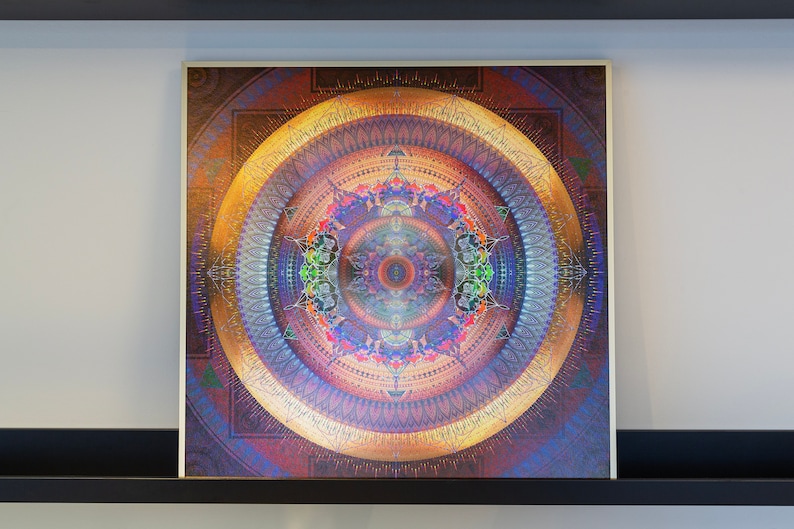 Mandala Wall Art, Sacred Geometry Mandala, Spiritual Harmony Mandala ...