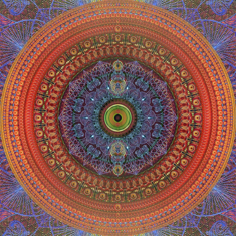 Mandala Wall Art, Sacred Geometry Mandala, Spiritual Harmony Mandala