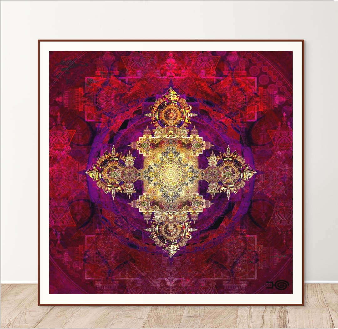 Sacred Geometry Mandala Art Print: Hahnemühle Metallic Paper, Spiritual ...