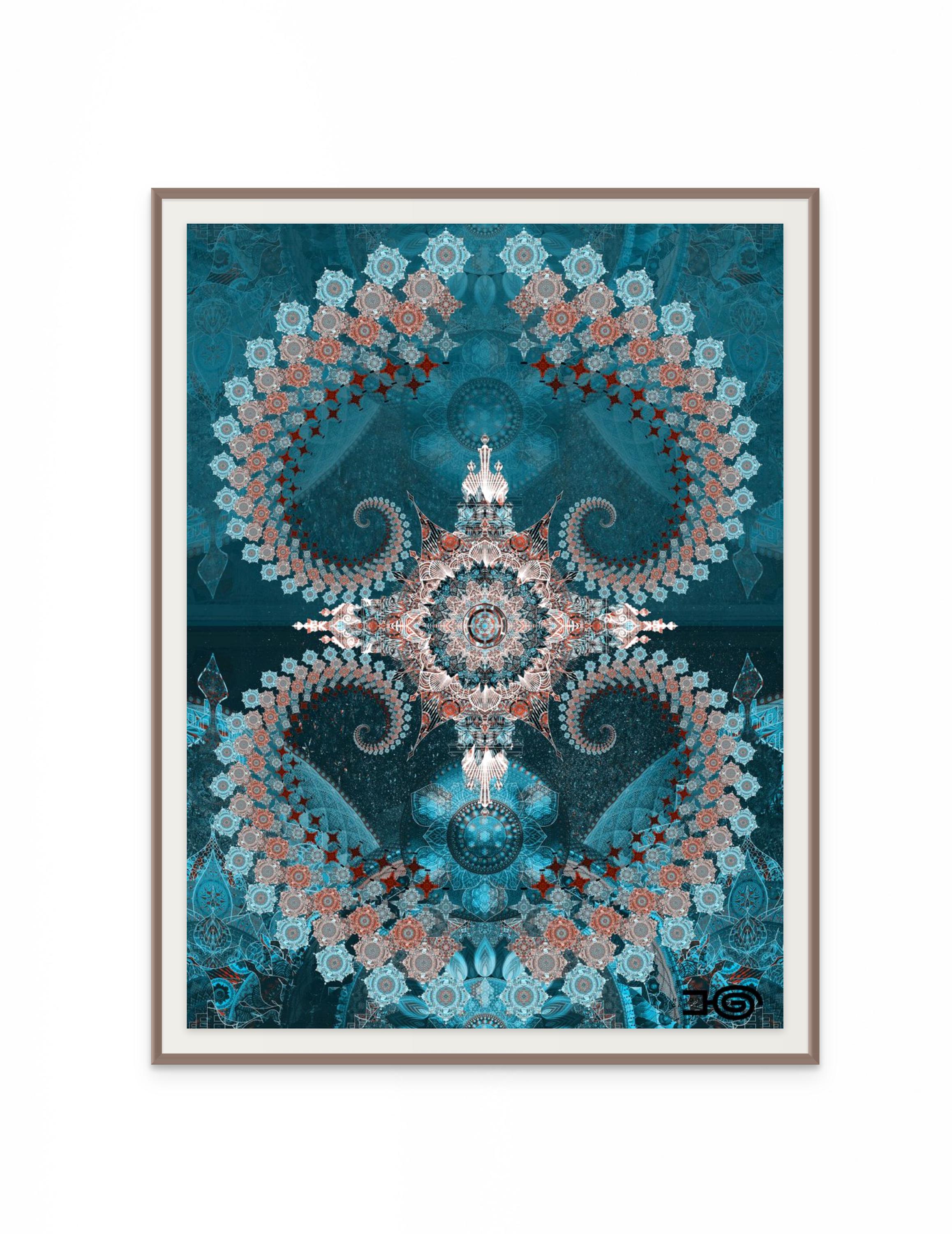 Fractal Mandala Art Print: Sacred Geometry, Spiritual Symbol