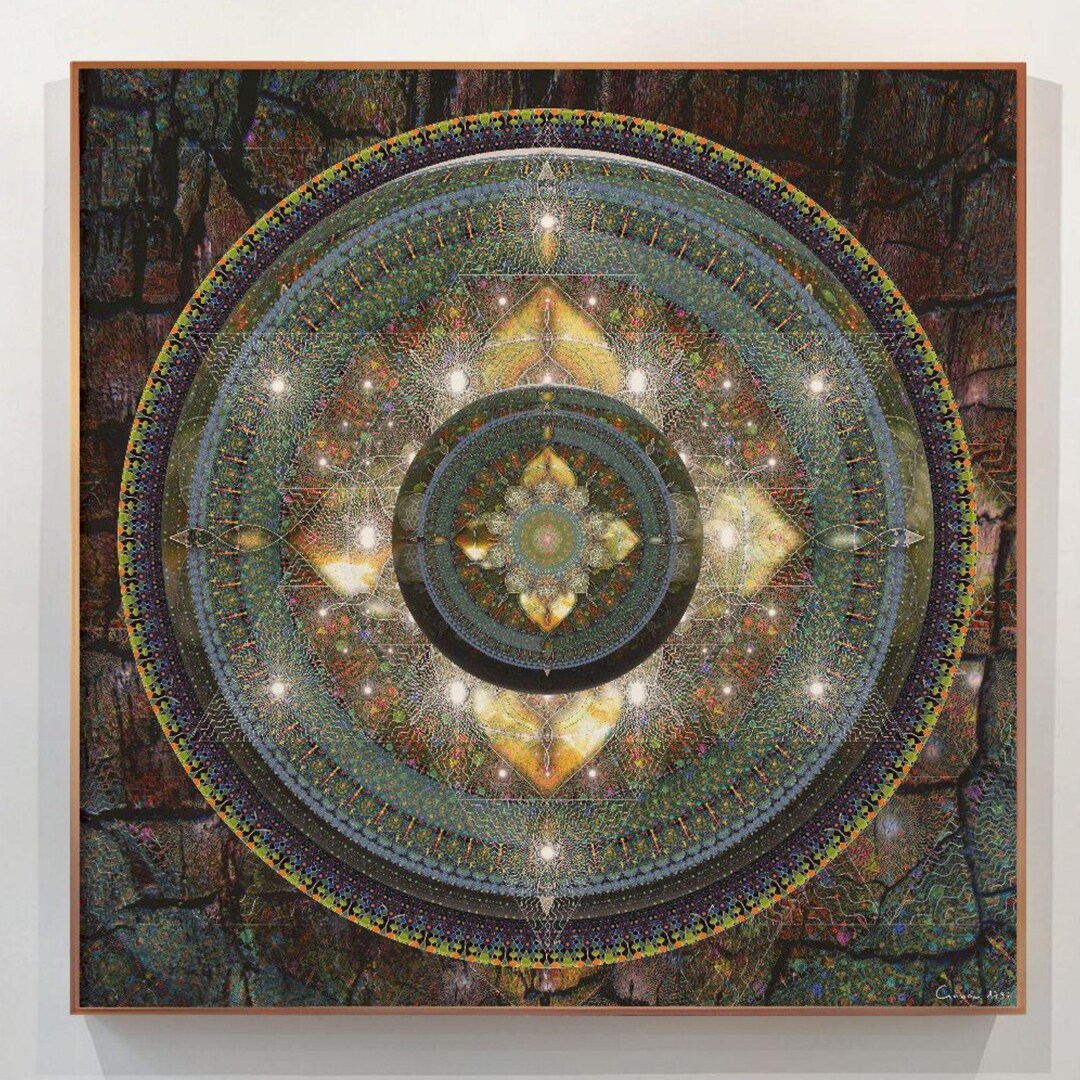 Emerald Light Mandala Print – Sacred Geometry Wall Art, Spiritual Home ...