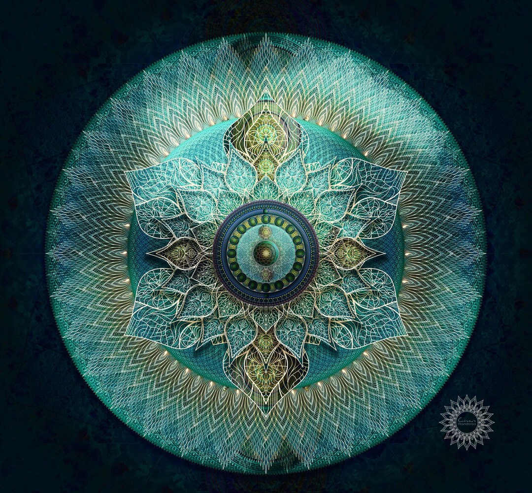 Mandala Wall Art, Sacred Geometry Mandala, Spiritual Harmony Mandala ...