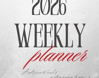 2026 Weekly Planner Printable | Minimalist Self-Care Schedule (Instant Download