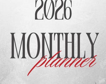 2026 Monthly Planner Printable | Goal Setting, Budgeting, Self Care (Instant Download)