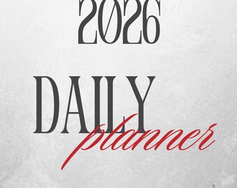 2026 Daily Planner Printable | Self-Care Journal (Instant Download)