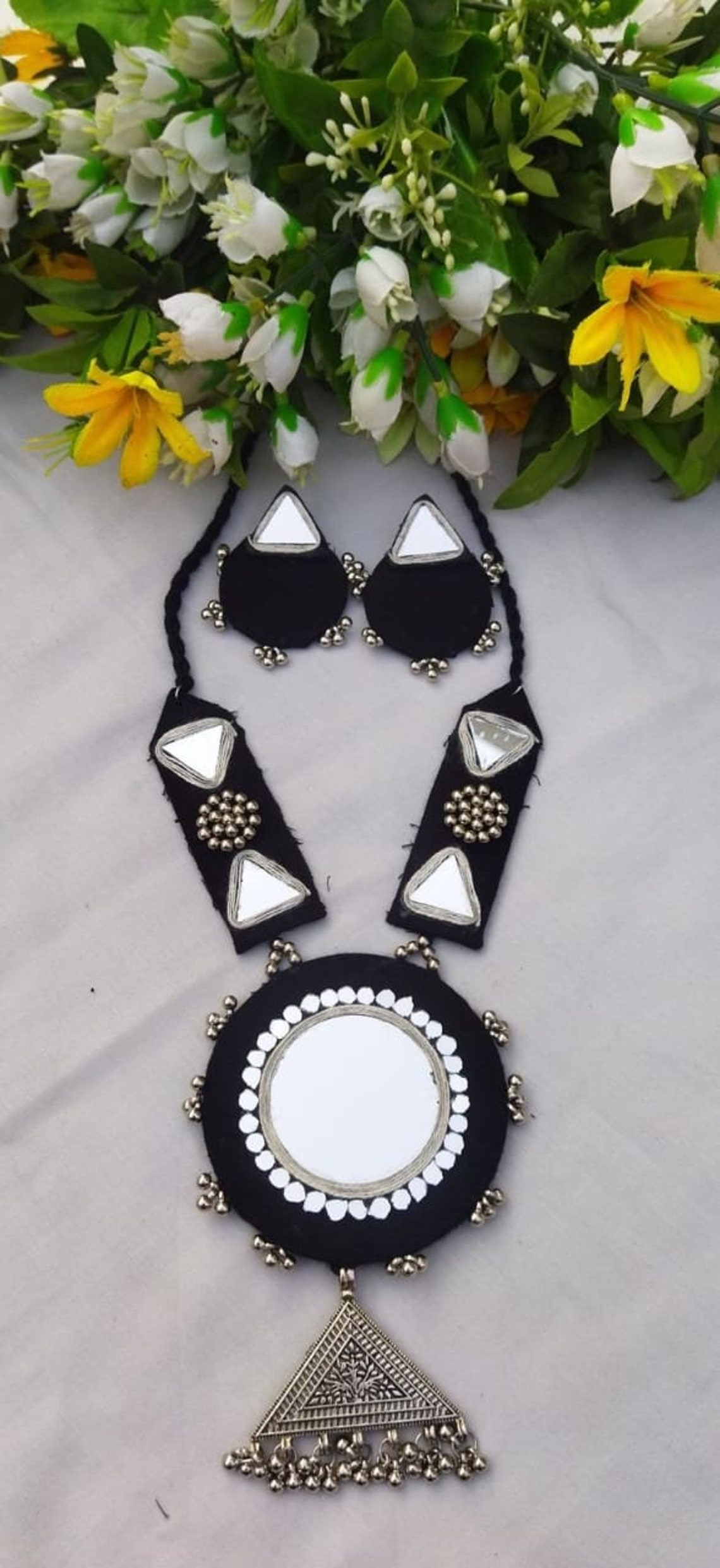 Long Mirror Necklace - Etsy