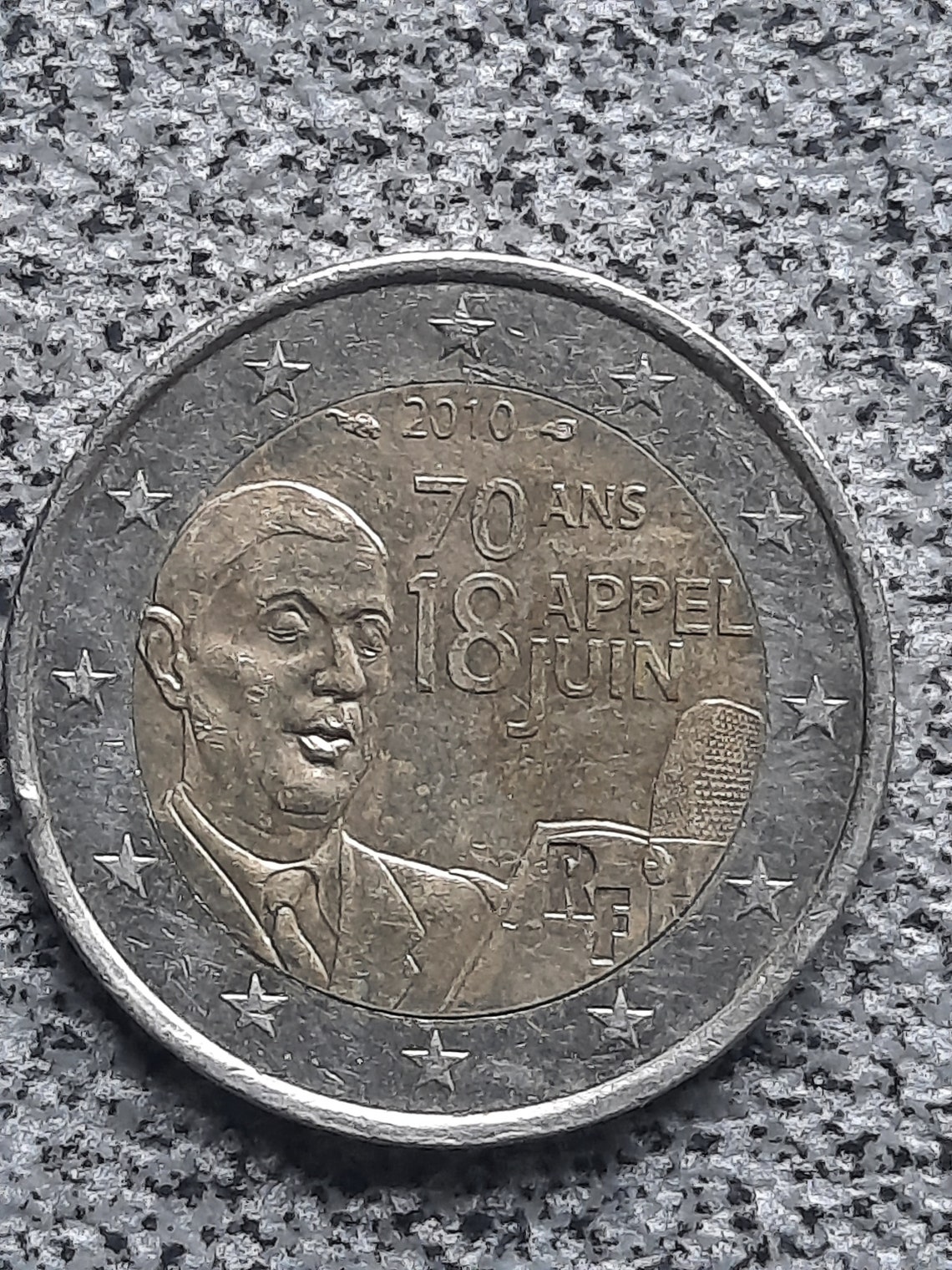 pièce 2 euro rare charles de gaulle