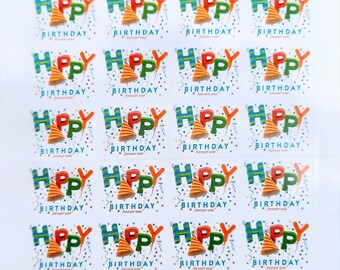 Sheet of 20 "Happy Birthday" Forever Stamps, Face Value 13.60---great to use on on birthday cards and birthday party invitations