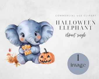 Halloween Animal Clipart: Single PNG, Party Decor (Digital Download)