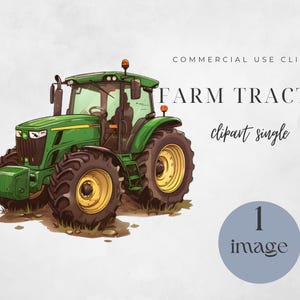 Farm Tractor Clipart, Commercial Use, Green Tractor PNG, Farm Tractor PNG | Farming Trucks, Digital Download