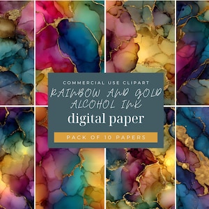 Alcohol Ink Digital Paper, Patterns for Scrapbooking, Commercial Use, Instant Download, High-Quality Backgrounds, DIY Craft Supplies