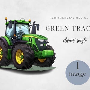 Farm Tractor Clipart, Commercial Use, Green Tractor PNG, Farm Tractor PNG | Farming Trucks, Digital Download