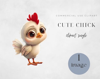 Chick PNG, Cute Chick Png, Commercial Use, Digital Paper Craft, Design, Chicken Illustration, Cute Chick, Watercolor Chicken, Single Clipart