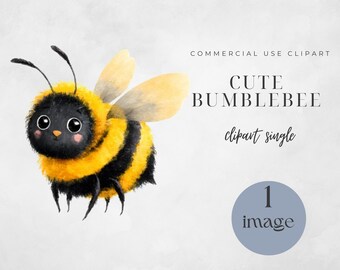 Clipart de abeja de otoño - Linda abeja de acuarela, PNG digital para scrapbooking y decoración de temporada