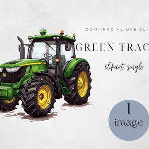 Farm Tractor Clipart, Commercial Use, Green Tractor PNG, Farm Tractor PNG | Farming Trucks, Digital Download