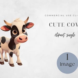 Cow PNG, Cute Cow Png, Commercial Use, Digital Paper Craft, Design, Cow Illustration, Cute Cow, Watercolor Calf, Single Clipart