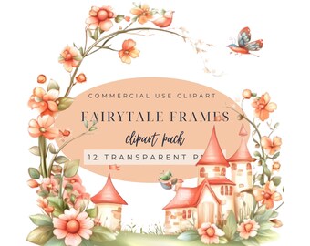 Fairytale Frame Clipart, Magical Borders and Whimsical Designs for Scrapbooking, Art Projects, and Invitations