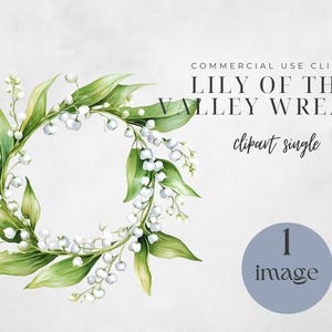 Lily of the Valley Clipart, Watercolor Floral Art, Printable PNGs, Digital Download for Scrapbooking & Crafts