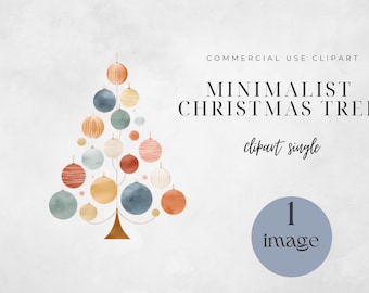 Minimalist Christmas Tree Clipart, Digital Download PNG for Holiday Crafts, Winter  Designs, Cute Trees