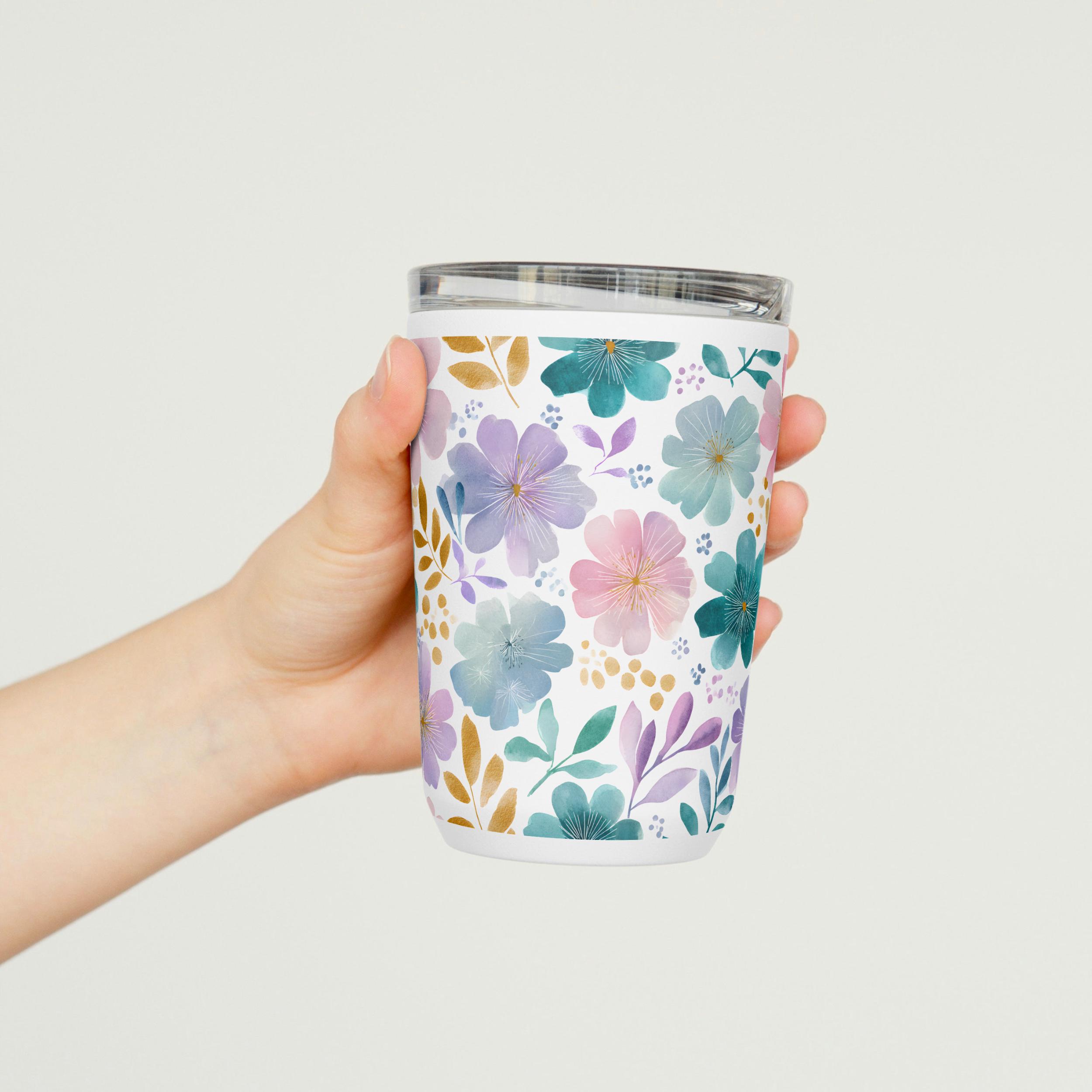 Watercolor Flowers Digital Paper, Seamless Floral Pattern for ...
