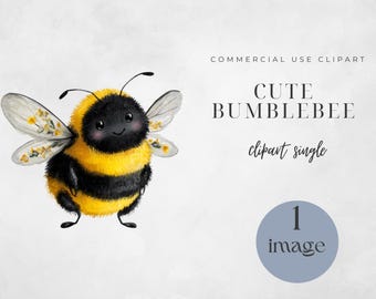 Clipart de abeja de otoño - Linda abeja de acuarela, PNG digital para scrapbooking y decoración de temporada