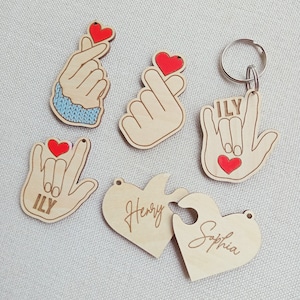 Valentine&#39;s Day laser cut files, Valentines Day Keychain Svg, Valentine Svg, Heart Svg, Love Svg, Glowforge Ready File, Wooden Keychain SVG