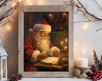 Vintage Christmas Prints, Christmas Printable Wall Art, Christmas Posters, Vintage Santa Christmas print, Christmas Wall Decor