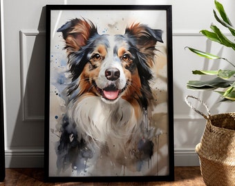 Border Collie - Border Collie Print - Dog Lover Gift - Dog Portrait - Pet Portrait - Border Collie Gift