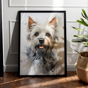 West Highland White Terrier Dog - West Highland Dog - Prezent dla miłośnika psów - Malowanie portretów psów - Westie Dog - Prezent na parapetówkę - Sztuka w pokoju dziecięcym
