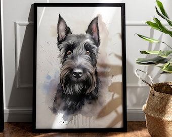 Scottie Dog - Scottish Terrier - Scottie Dog Art - Dog Artwork - Dog Painting - Dog Print - Pet Portrait