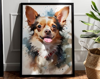 Chihuahua Art Print - Dog Painting - Dog Decoration - Dog Lover Gift - Chihuahua Lover - Dog Print