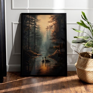Landscape Print - Landscape Painting - Framed Art - Printable Wall Decor - Wall Art Print - Framed Pictures