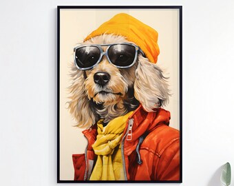 Vintage Dog Print - Cute Dog Prints - Dog Lover Gift - Nursery Print - Dog Print Poster - Dog Wall Art - Housewarming Gift - Funny Gifts