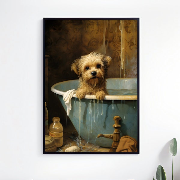 Impression de terrier, affiche de terrier, cadeaux pour amoureux des chiens, cadeaux pour maman de chien, portrait de chien, art mural terrier