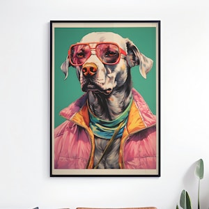 Dogo Argentino Print - Süße Hunde Drucke - Hunde Liebhaber Geschenk - Dogo Argentino Poster - Hunde Wandkunst - Dogo Argentino Wanddruck
