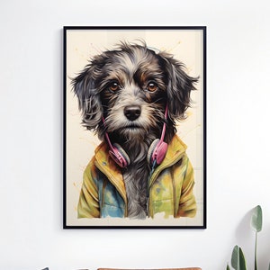 Vintage Dog Print - Cute Dog Prints - Dog Lover Gift - Dog Paw Print - Dog Print Poster - Dog Wall Art - Puppy Paw Prints - Dog Wall Print