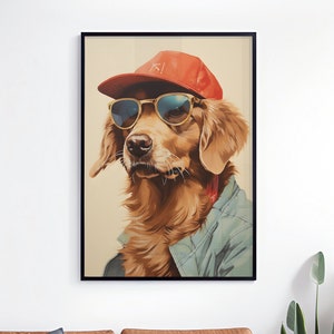 Golden Print - Golden Poster - Cute Dog Prints - Dog Lover Gift - Dog Print Poster - Dog Wall Art - Golden Wall Art - Golden Wall Art Print
