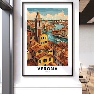 VERONA Druck, VERONA Plakat, VERONA Stadt Wand Kunst, Hochzeitsgeschenk, Geburtstagsgeschenk, Housewarming Geschenk