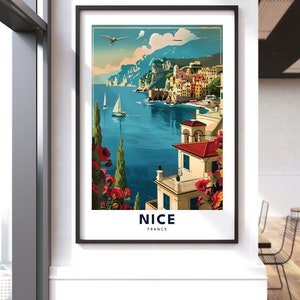 Nice print, Nice poster, Nice city wall art hang decor, Wedding gift, Birthday present, Housewarming gift