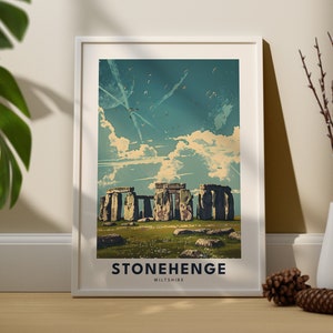 Stonehenge print, Stonehenge poster, Wiltshire city wall art, Wiltshire wall art, Stonehenge travel art print gifts