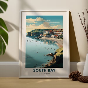South Bay Beach Travel Print Wall Art The Scarborough Beach Wall Hanging Home Décor South Bay Beach Gift Scarborough Art Lovers