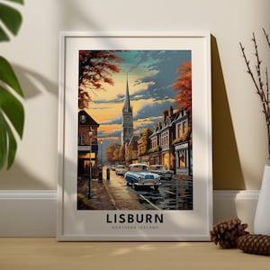 Lisburn Travel Print Wandkunst Der Lisburn Wandbehang Home Décor Lisburn Geschenk Kunstliebhaber Lisburn Vintage Kunstdruck