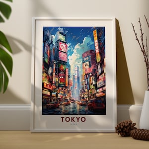Impression d'art murale de voyage au Japon - affiche de voyage au Japon - décoration murale Japon - impression d'art de Tokyo - art mural de Tokyo - impression de voyage au Japon - ville de Tokyo