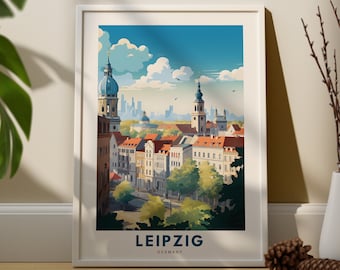 Leipzig Travel Print - Leipzig Wall Art - Leipzig Wall Art Decor - Germany Print - Leipzig Poster