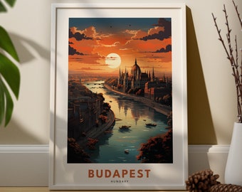 Budapest Print - Hungary Travel Poster - Budapest Travel Poster - Budapest Hungary - Budapest Travel Print - Hungary Wall Art