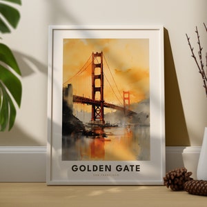San Francisco Travel Poster - Golden Gate Travel Print  Poster - San Francisco Travel Print - Golden Gate Art Print - San Francisco Wall Art