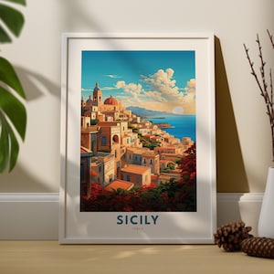 Sicily Travel Wall Art Print - Italy Travel Art Poster - Italy Travel Print - Sicily Travel Poster Art - Sicily Art Print - Italy Wall Decor