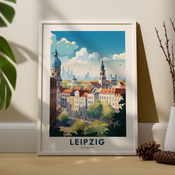 Leipzig Travel Print - Leipzig Wall Art - Leipzig Wall Art Decor - Germany Print - Leipzig Poster