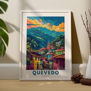 Quevedo wall art print, Quevedo wall travel poster, Ecuador wall decor, Quevedo wall art hang, Ecuador travel poster print
